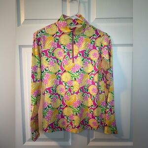 IBKUL Women’s Long Sleeve 1/4 Zip Mock UPF 50 Golf Shirt Size S